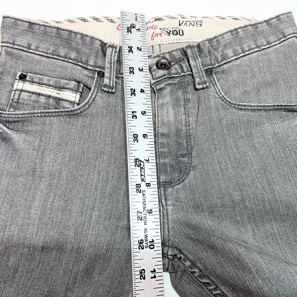 Vans Off The Wall Jeans Custom Made For You V66 Slim Fit 26x27 Gray Low Rise New - Picture 8 of 10
